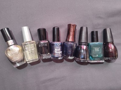 Nail Polish Mixed Brands Lot of 8 Zoya, Wet n Wild, Trust Fund, Sinful Colors