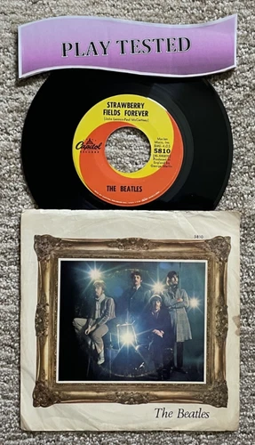 The Beatles 45 rpm: Strawberry Fields Forever / Penny Lane with PS - 1967 TESTED