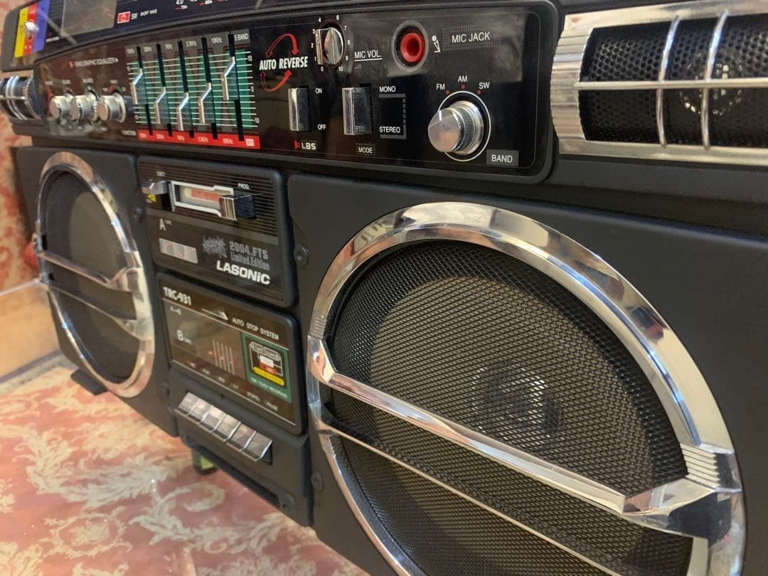 Lasonic TRC-931 Boombox Vintage Blaster Dual Cassette Radio