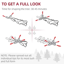 HOMCOM 7.5' Pencil Snow Flocked Artificial Christmas Tree w/600 Pine Realisti