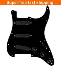 EMG DG20 David Gilmour Prewired/Loaded Pickguard Set, Total Eclipse Black - New