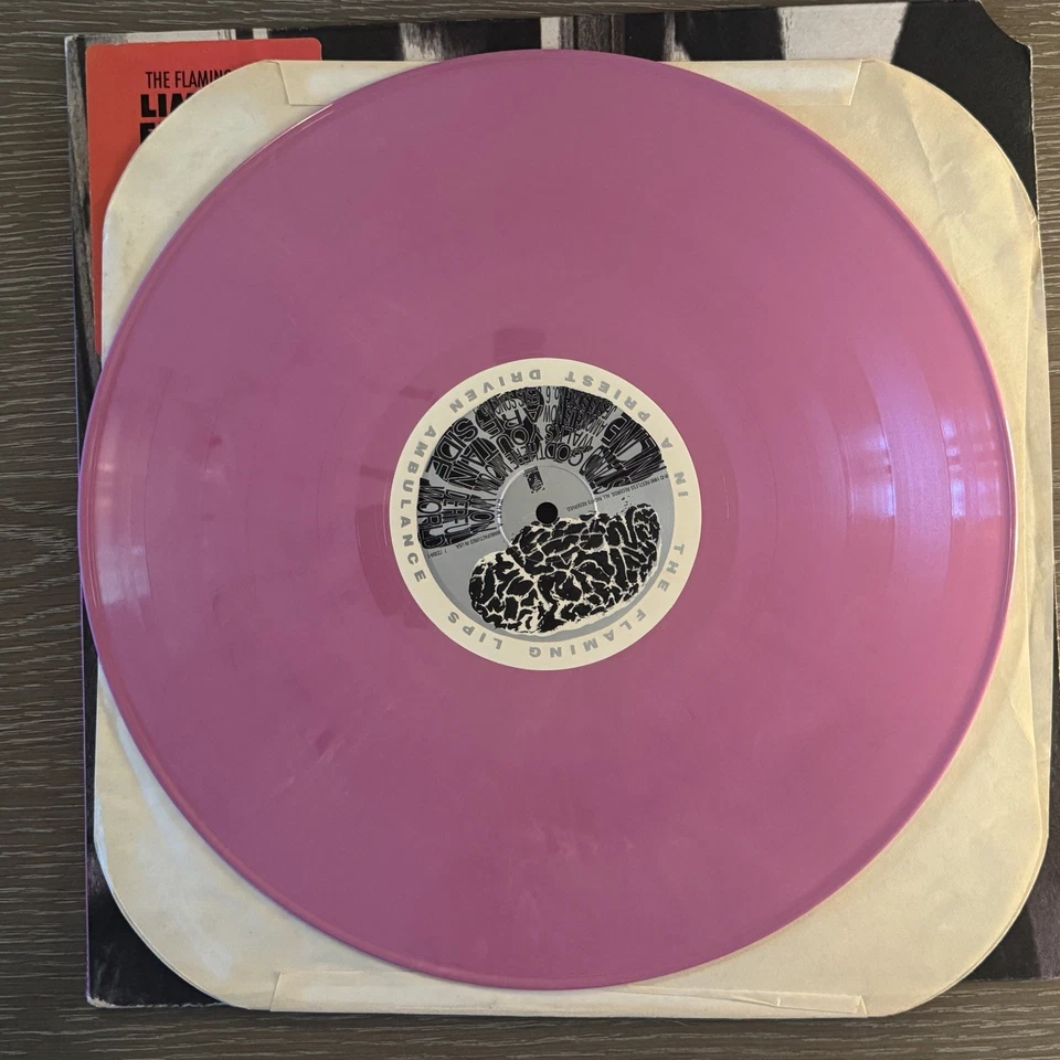 FLAMING LIPS In A Priest Driven Ambulance US 1990 Restless VIOLET VINYL EX/EX - Image 3 of 4