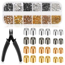 Crimping Beads For Jewelry Making 2200 Pieces Crimp Tubes With Crimping Pliers