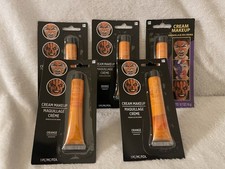 5 Tubes ORANGE Cream Make-up Face paint, Halloween NEW 0.70 oz ea. Tube