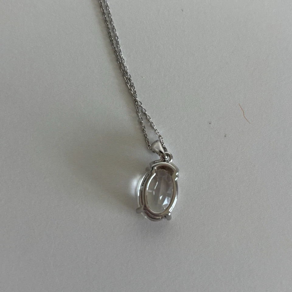 Jewelry TV 5.10 Herkimer “diamond” Quartz With White Zircon Rhodium Over Silver  - Image 3 of 4