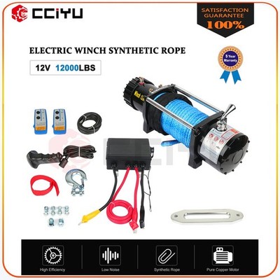 12000lbs 12V Electric Winch for Truck Trailer Pickup SUV Wireless Remote New