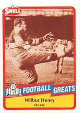WILBUR HENRY 1989 SWELL FOOTBALL #6