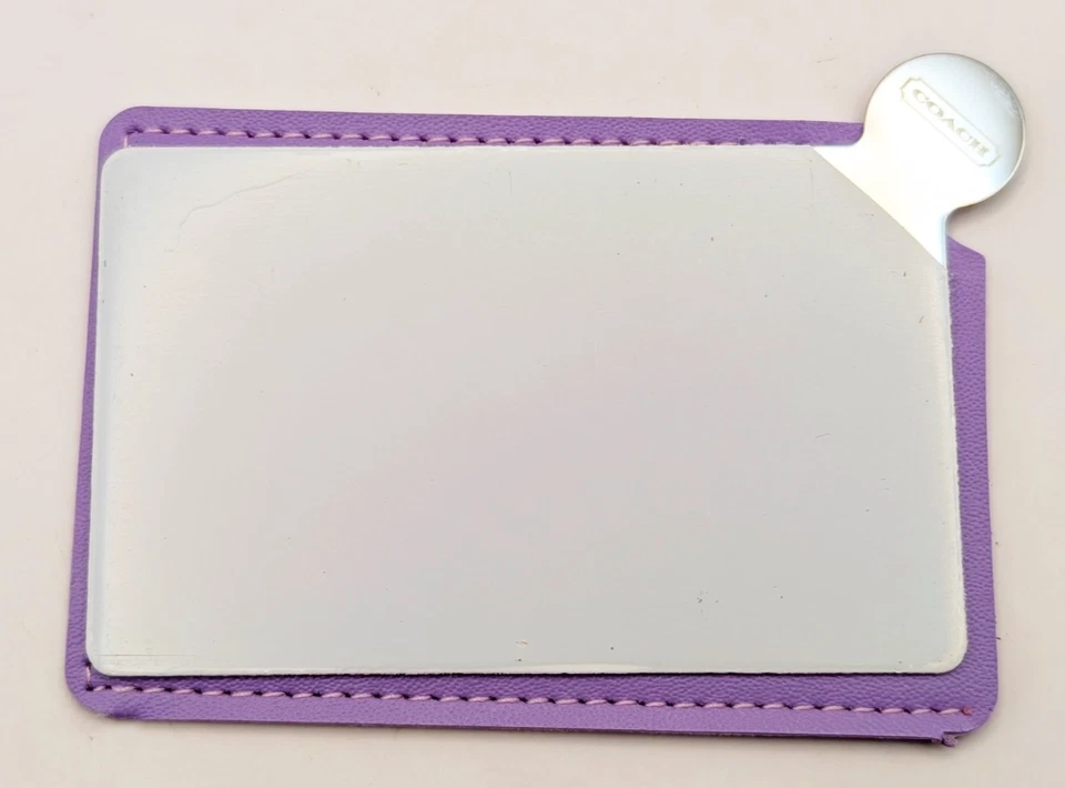 全新无标签 正品 设计师 Coach Slim 紫色牢不可破镜面/卡片夹 礼物 — 第 4/4 张图片