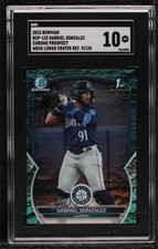 2023 Bowman Aqua Lunar Crater Refractor 9/125 Gabriel Gonzalez SGC 10 GEM 0mn9