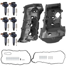 Aluminum Valve Cover Set For Ford F-150 3.5l V6 Turbo 2013-2016 23 Holes Dohc