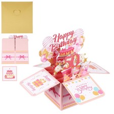 50th Birthday Card, 50 Years Old Funny Birthday Card for Gift, Pink
