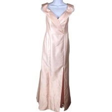 Alfred Sung Baby Pink Ball Gown/Prom Dress Front Leg Slit 14