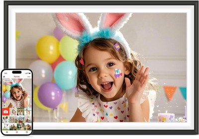 Frameo 10.1'' WiFi Digital Picture Frame with 32GB Memory, 1280 x 800 IPS HD T...