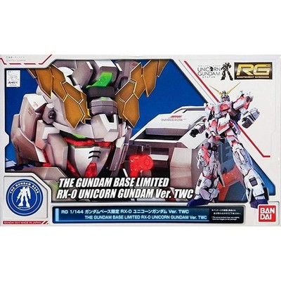 Bandai 210467 RG 1/144 Gundam Base Limited RX-0 Unicorn Ver. TWC Mobile Suit UC
