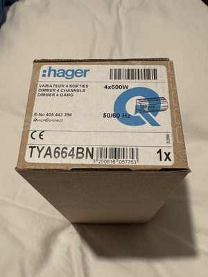 HAGER TYA664BN UNIVERSAL DIMMAKTOR 4x600W ESL / LED TEBIS EIB KNX ++ NEU ++ OVP