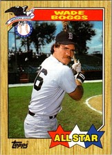 1987 Topps Wade Boggs #608 All-Star League Leaders Red Sox