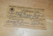 VINTAGE 1962 PTA Membership Card Dayton, Ohio Parent Teacher