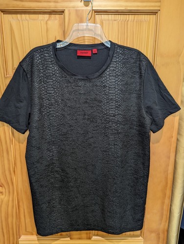 Hugo Boss Black Men's T Top M Faux Reptile Style Front