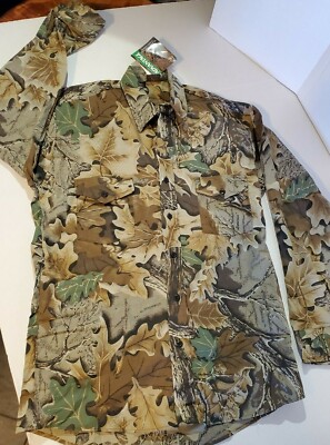 ダメージあ 希少 DUCKS UNLIMITED リアルツリー柄 リバーシブルジャケット L けましたら