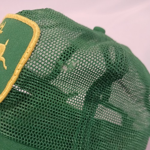 Vintage K-Products USA John Deere Patch Snapback Trucker Mesh Hat Cap Has Flaws - Picture 7 of 9