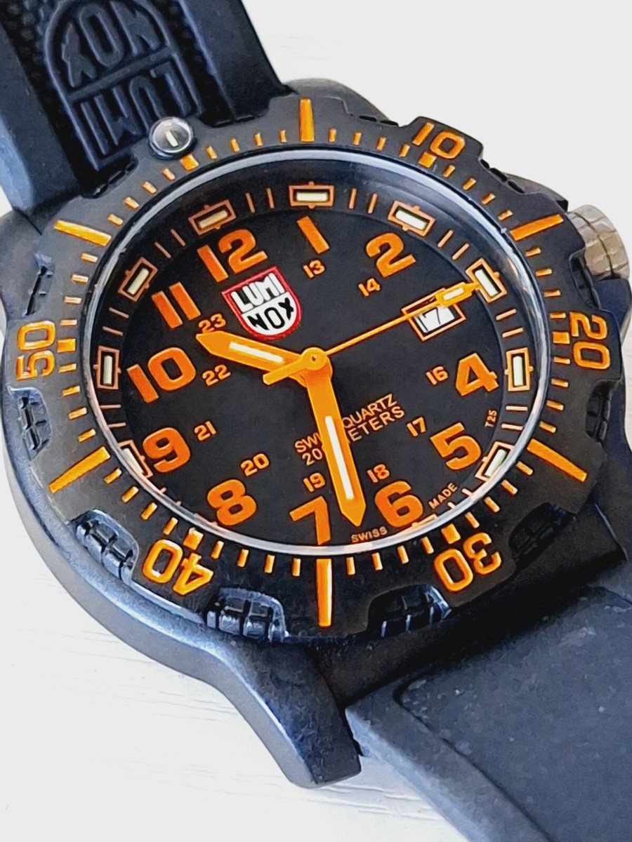 LUMINOX Orange Black Ops EVO Series 8800 w/PVD Buckle Watch | eBay