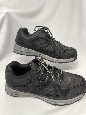 Brahma Mens Kamden Steel Toe Work Shoes Black Mesh size 9M  display picture 1