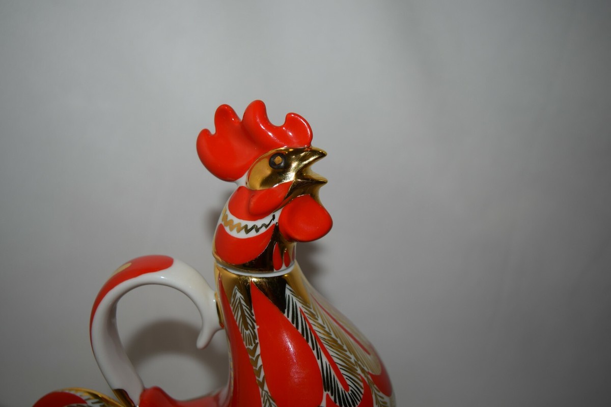 Lomonosov Porcelain Wine Vodka Whiskey Decanter Red Rooster 17