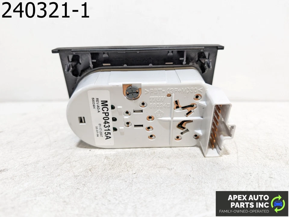 OEM 2007 Dodge Durango  Rear Heater A/C Climate Control Panel 20013262 - Imagem 4 de 4