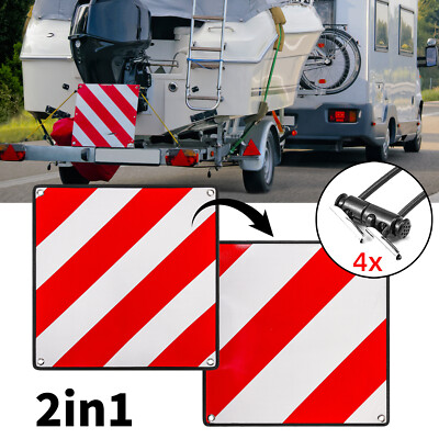 Warntafel Warnschild Reflektierend 50x50cm für Italien Spanien Portugal 2in1