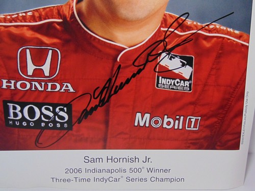 2006 2007 SAM HORNISH JR. SIGNED AUTOGRAPHED INDY 500 WINNER PHOTO WITH COA IRL - Picture 3 of 5