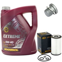 MotoröL Set 5W-40 5 Liter + ÖLfilter SH 425 L + Schraube FüR Mercedes S-Klasse