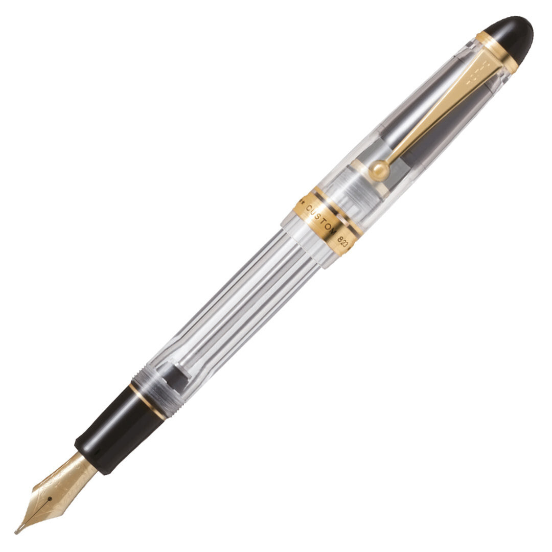 Pilot Custom 823 Fountain Pen Transparent Signature Plunger FKK