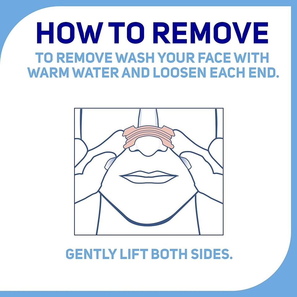 Breathe Right Nasal Strips Clear For Sensitive Skin Large 30 Each