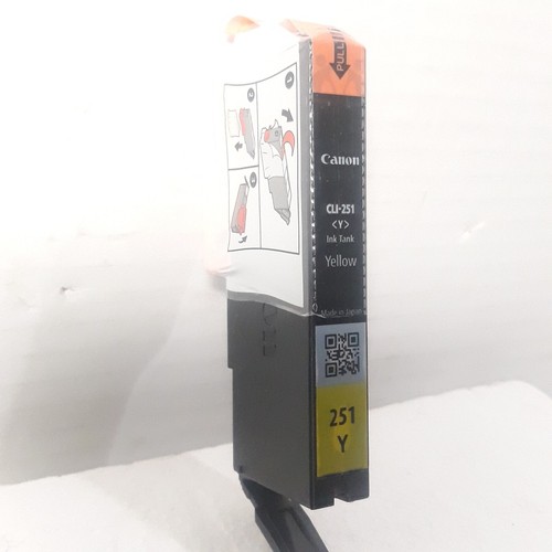 Cartuccia di inchiostro giallo originale Canon Pixima CLI-251Y OEM NO SCATOLA AL DETTAGLIO - Foto 2 di 2