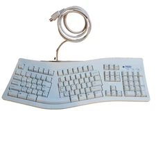 Keyboard Micro Innovations KB-7903 Ergonomic 5pin Connector White Curvey Vintage