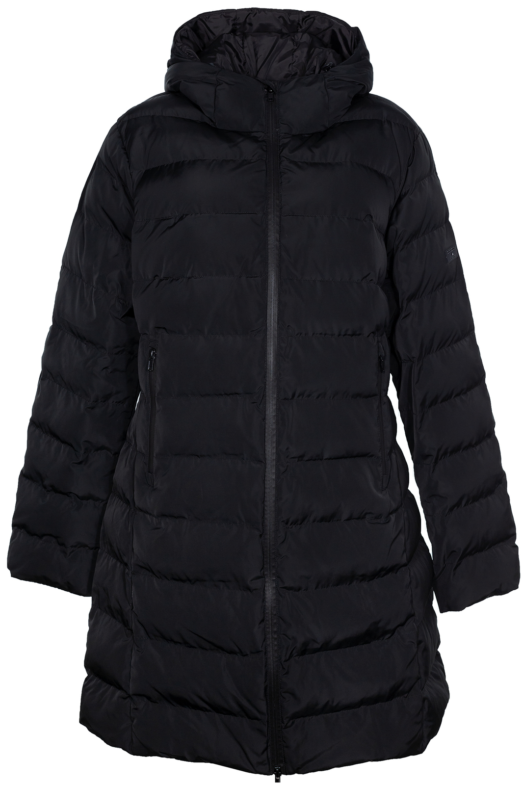 Canadian Simcoe Larga Abrigo Pespuntado de Invierno Corto Mujer Negro XXL