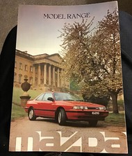 Mazda Model Range Prospekt / Klappplakat August 1988