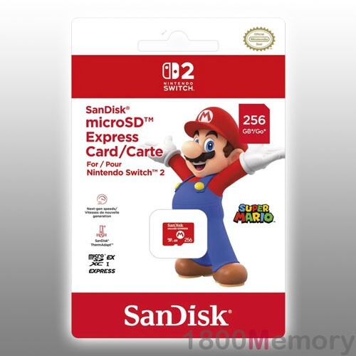 GENUINE Nintendo Switch 2 MicroSD Express 256GB Memory Card by SanDisk 256G - Picture 1 of 2