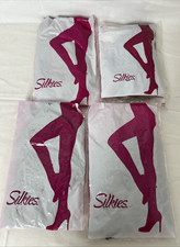 Lot of 4 Silkies Control Top Pantyhose Large Beige 70302