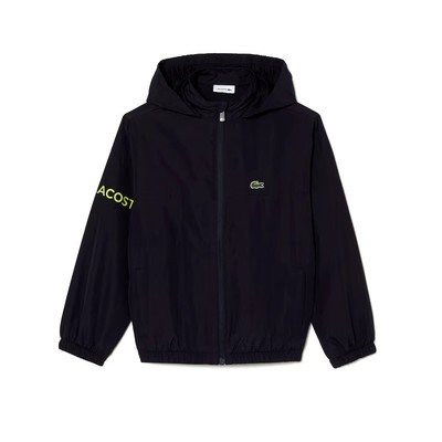 Size 14 Years- Lacoste Big Kids Hooded Jacket, Navy Blue.