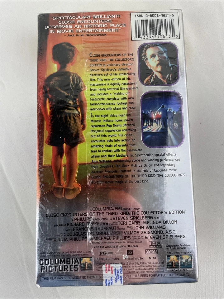Close Encounters of the Third Kind (VHS, Collector's Edition) Steven Spielberg - Image 4 of 4