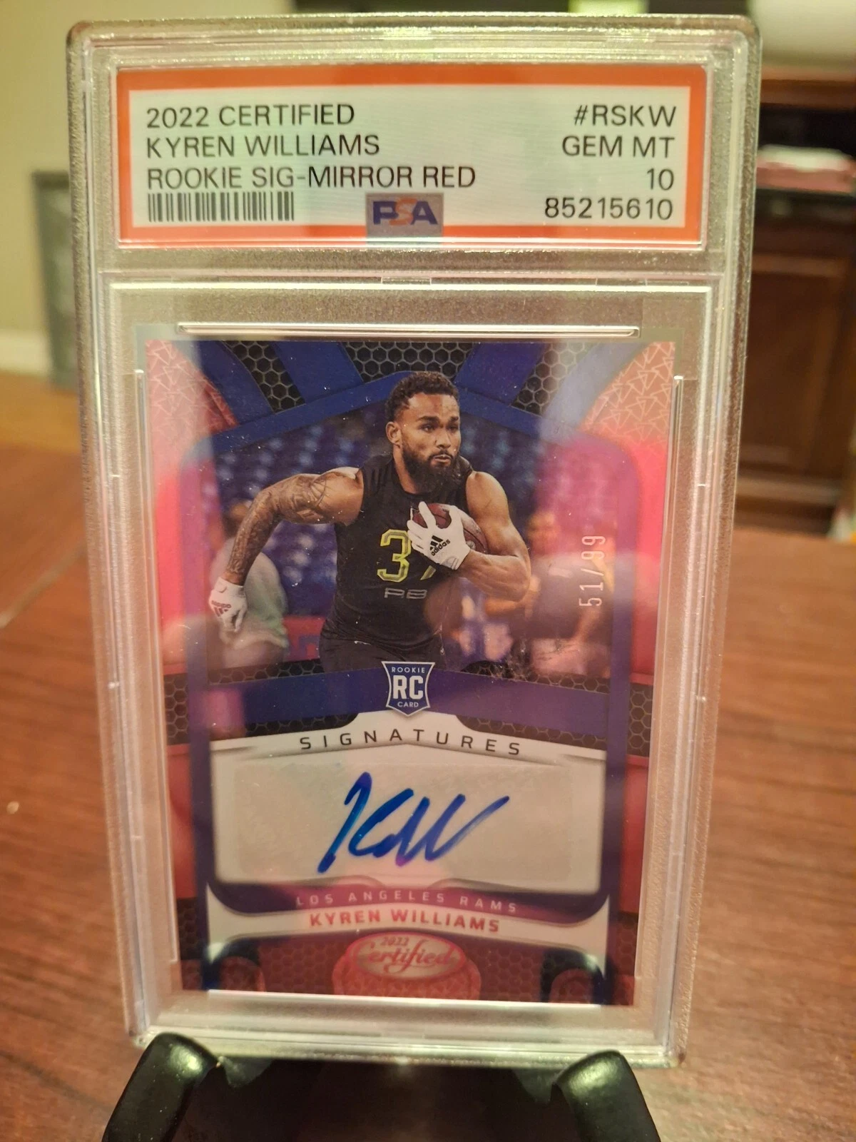 Kyren Williams Panini Certified Rookie Signatures #RSKW Mirror Red
