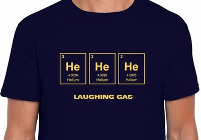T-Shirt He He Laughing Gas Neuheit Wissenschaft lustig Vatertag Lehrer Geschenk Shirt