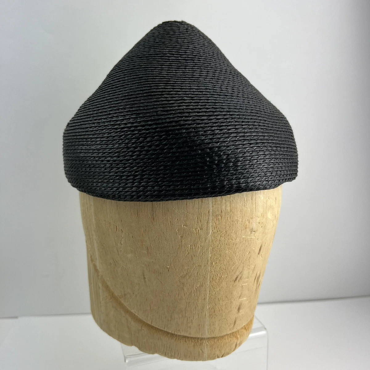 Vintage 1940s Wadley New York Taormina Black Fur Felt Cocktail Hat, Hatpin & Box Fur Black 1940s Vintage Hats for Women for sale | eBay main image 4