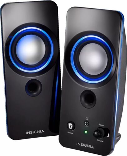 Insignia Color-Changing 2.0 Computer Speakers Bluetooth 2.0 Stereo Satellite 3.5 - 第 2/15 張圖片