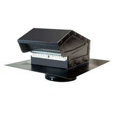 5 In. Goose Neck Vent - Roof Cap In Black