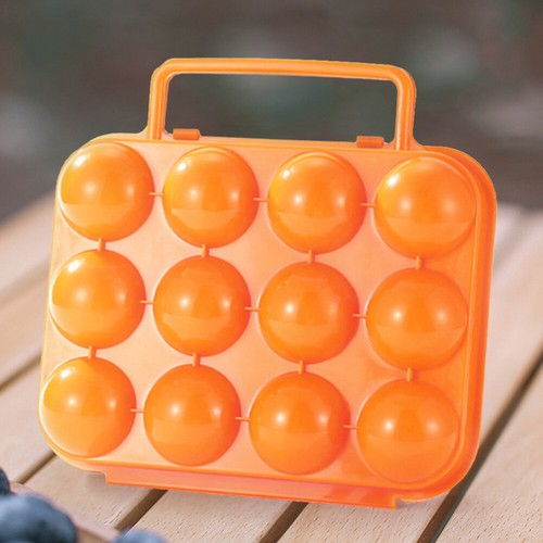 12 Grid Egg Container Plastic Outdoor Egg Keeper Storage Case for Camping Picnic - Picture 18 of 21