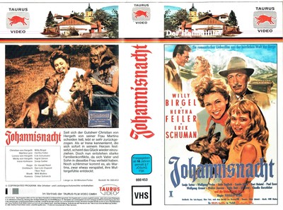 Vhs Johannisnacht Willy Birgel Hertha Feiler Erik Schumann Sonja Sutter Ebay