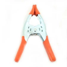 6" Metal Spring Clamp with Protective Orange Tips & Grips