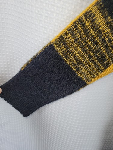 Love by Design Yellow & Black Plaid Open Front Cardigan 100% Acrylic Size Medium - 第 3/6 張圖片